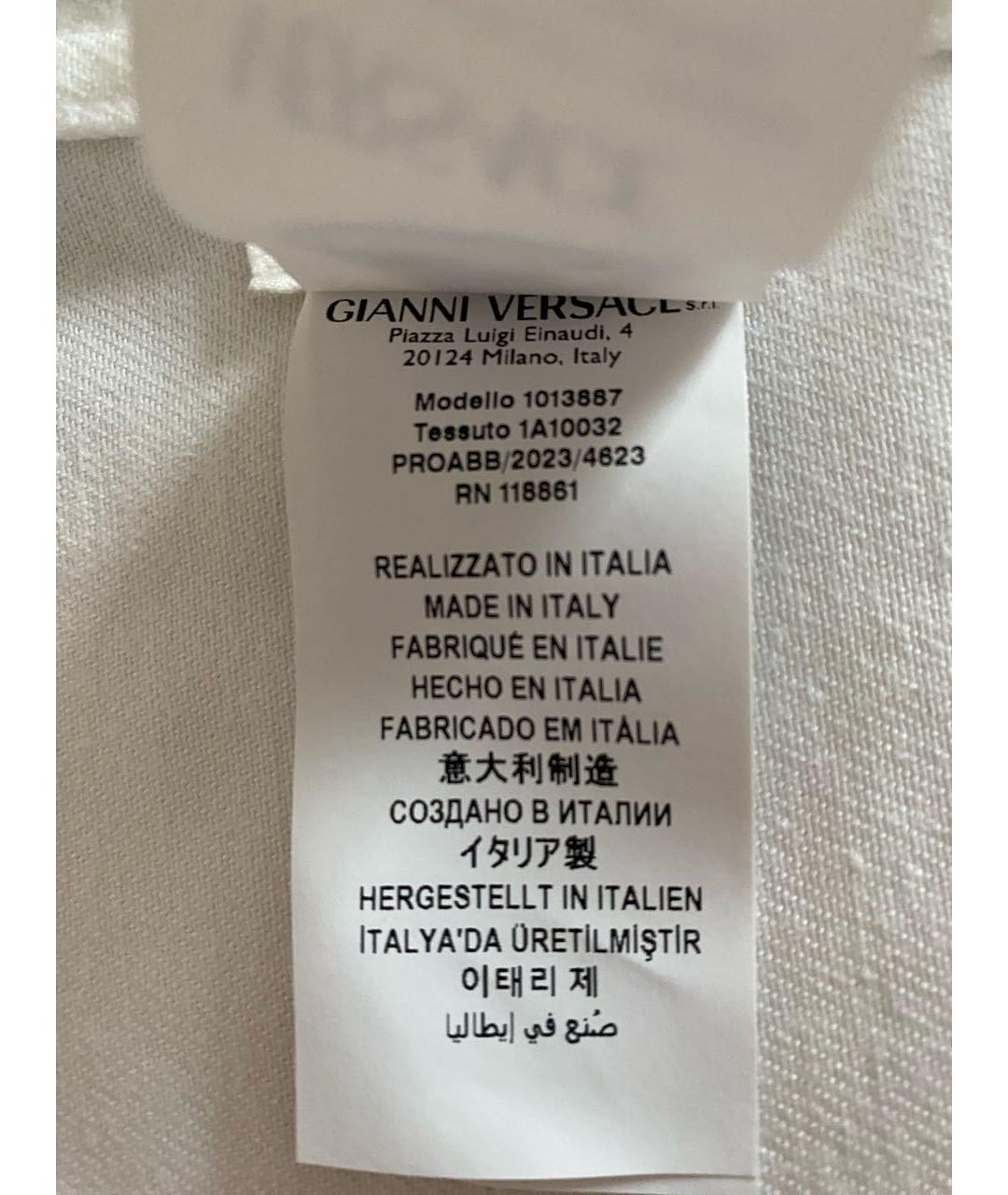 VERSACE Белая хлопковая кэжуал рубашка, фото 6