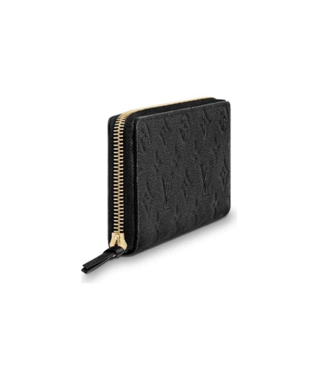 LOUIS VUITTON Черный кожаный кошелек, фото 3