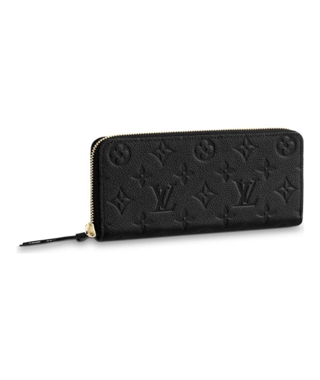 LOUIS VUITTON Черный кожаный кошелек, фото 2
