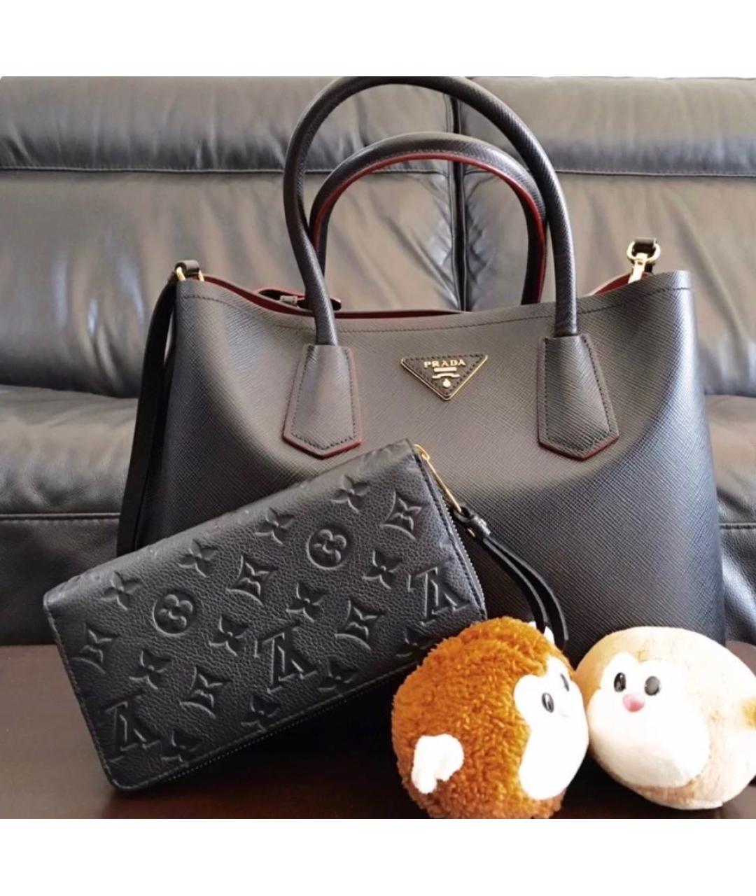 LOUIS VUITTON Черный кожаный кошелек, фото 5