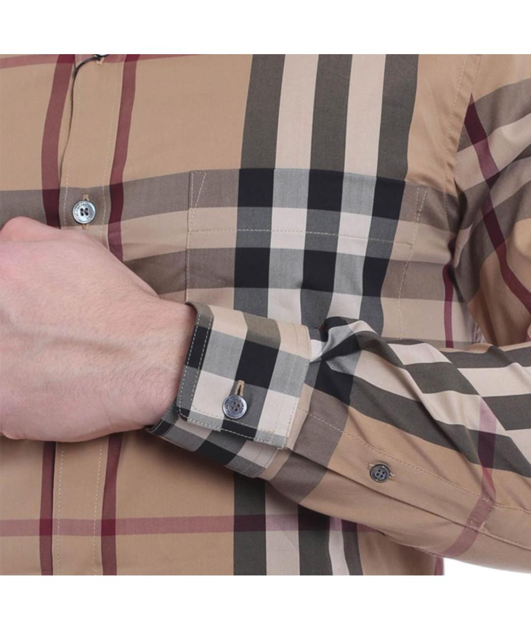 BURBERRY Коричневая хлопковая кэжуал рубашка, фото 7