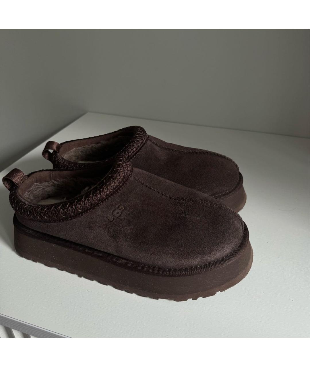 UGG AUSTRALIA Коричневые замшевые ботинки, фото 5