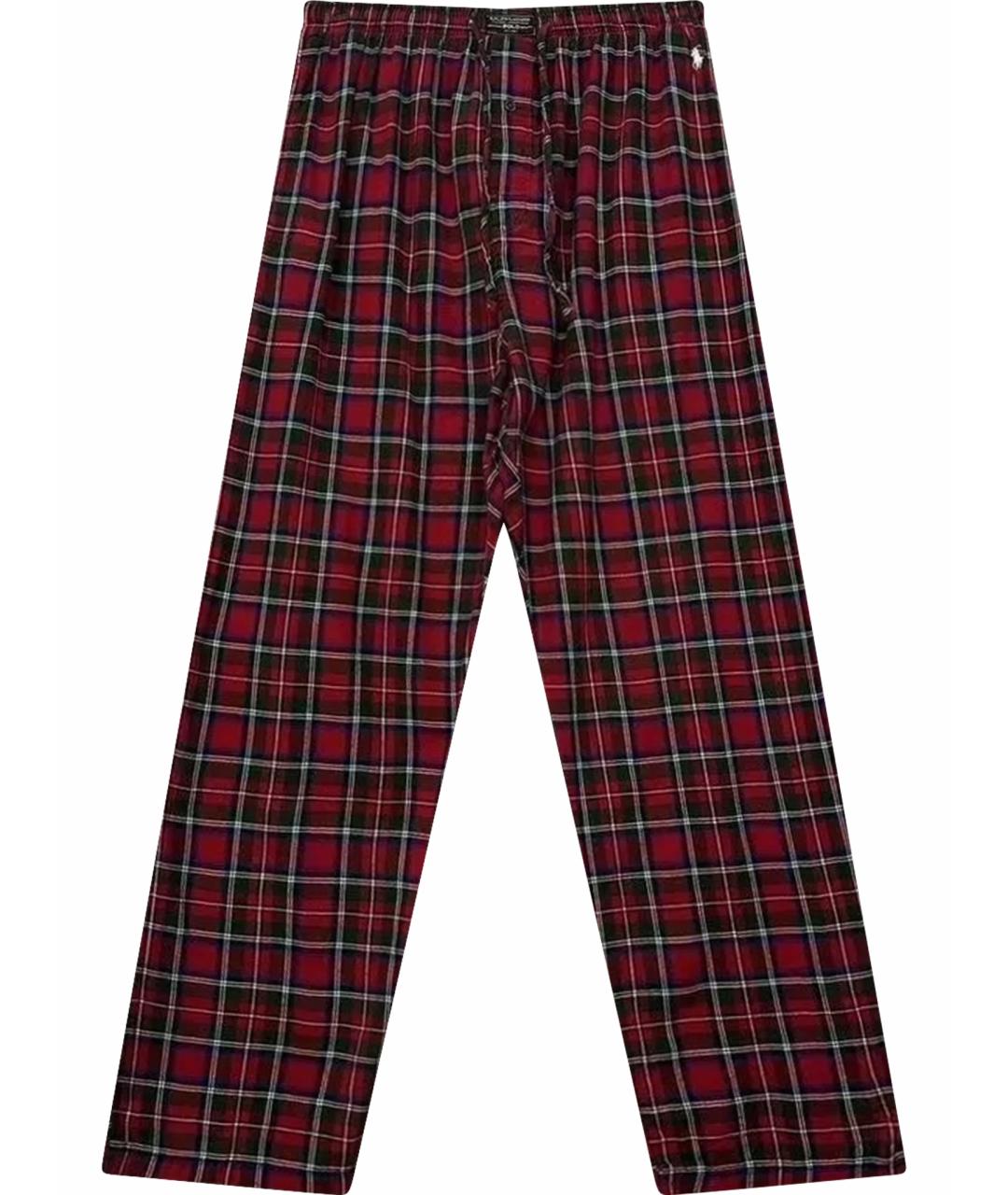 POLO RALPH LAUREN Красные хлопковые повседневные брюки, фото 1