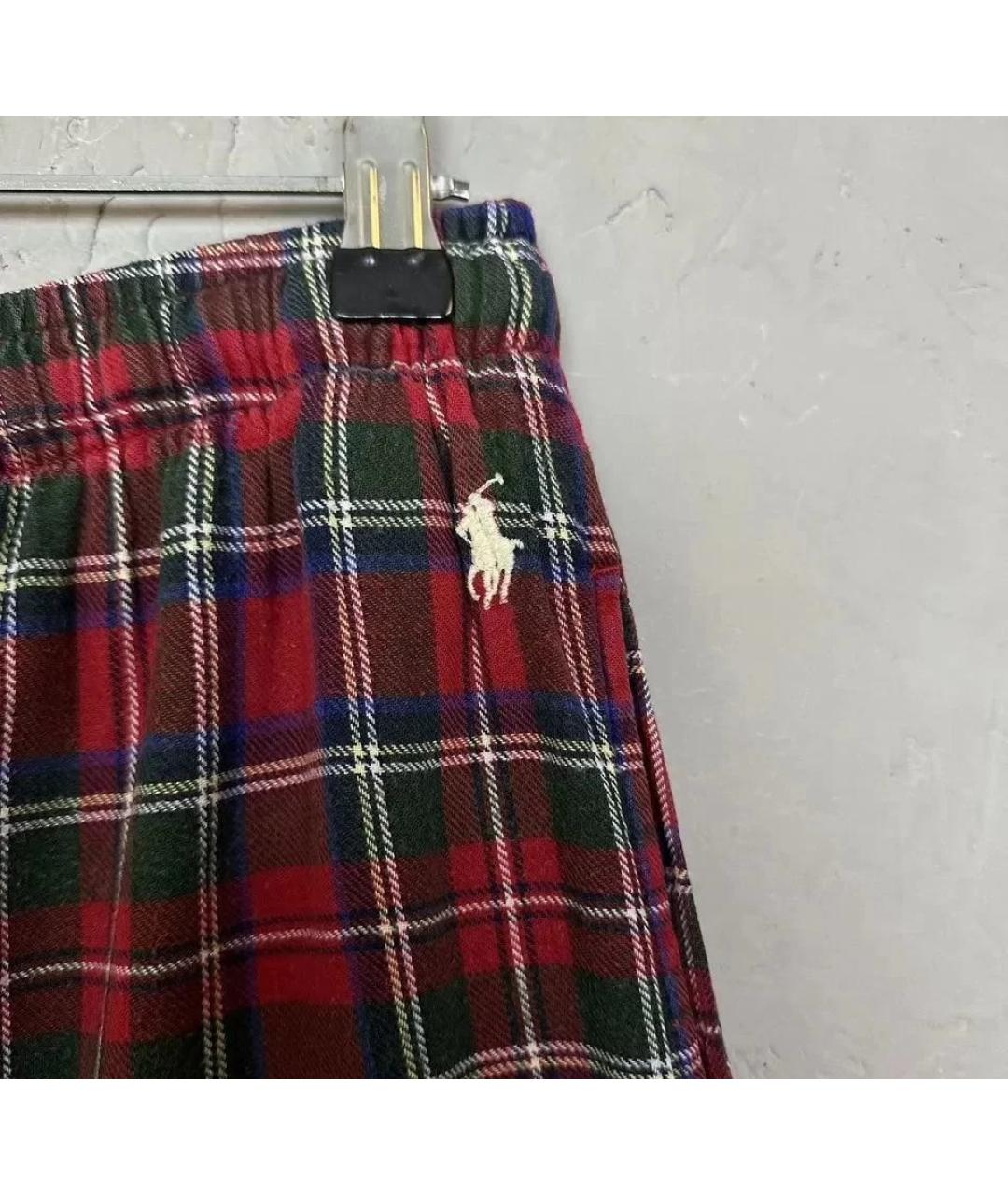 POLO RALPH LAUREN Красные хлопковые повседневные брюки, фото 2