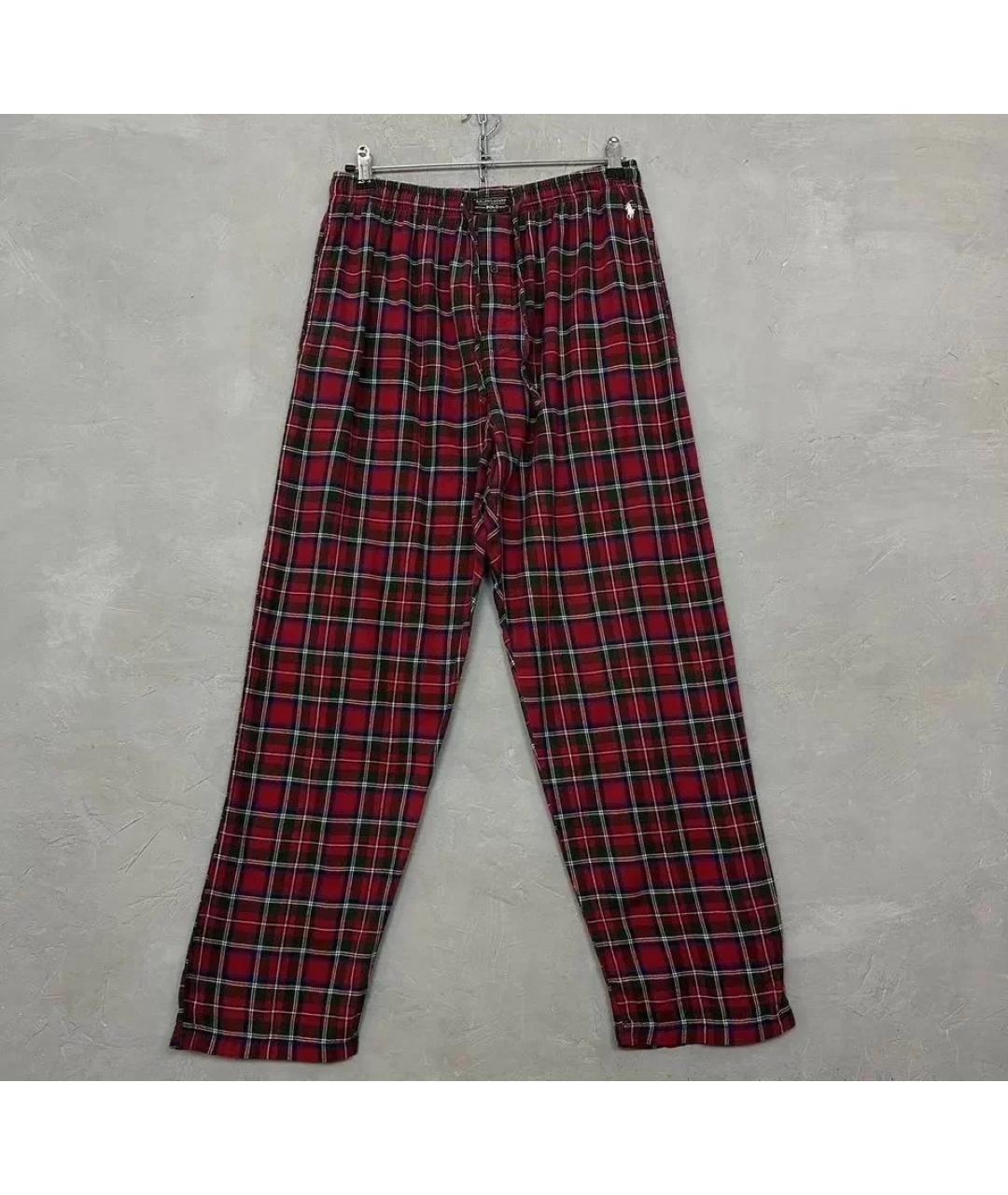 POLO RALPH LAUREN Красные хлопковые повседневные брюки, фото 7