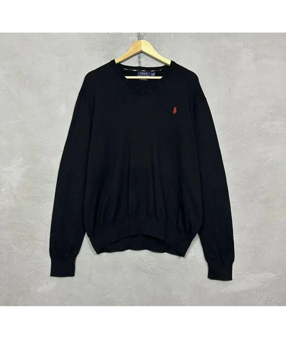 POLO RALPH LAUREN Черный хлопковый джемпер / свитер, фото 7
