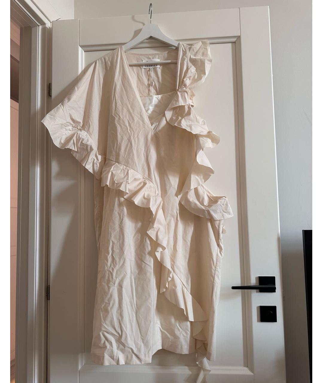 MAISON MARGIELA Бежевое вискозное повседневное платье, фото 9
