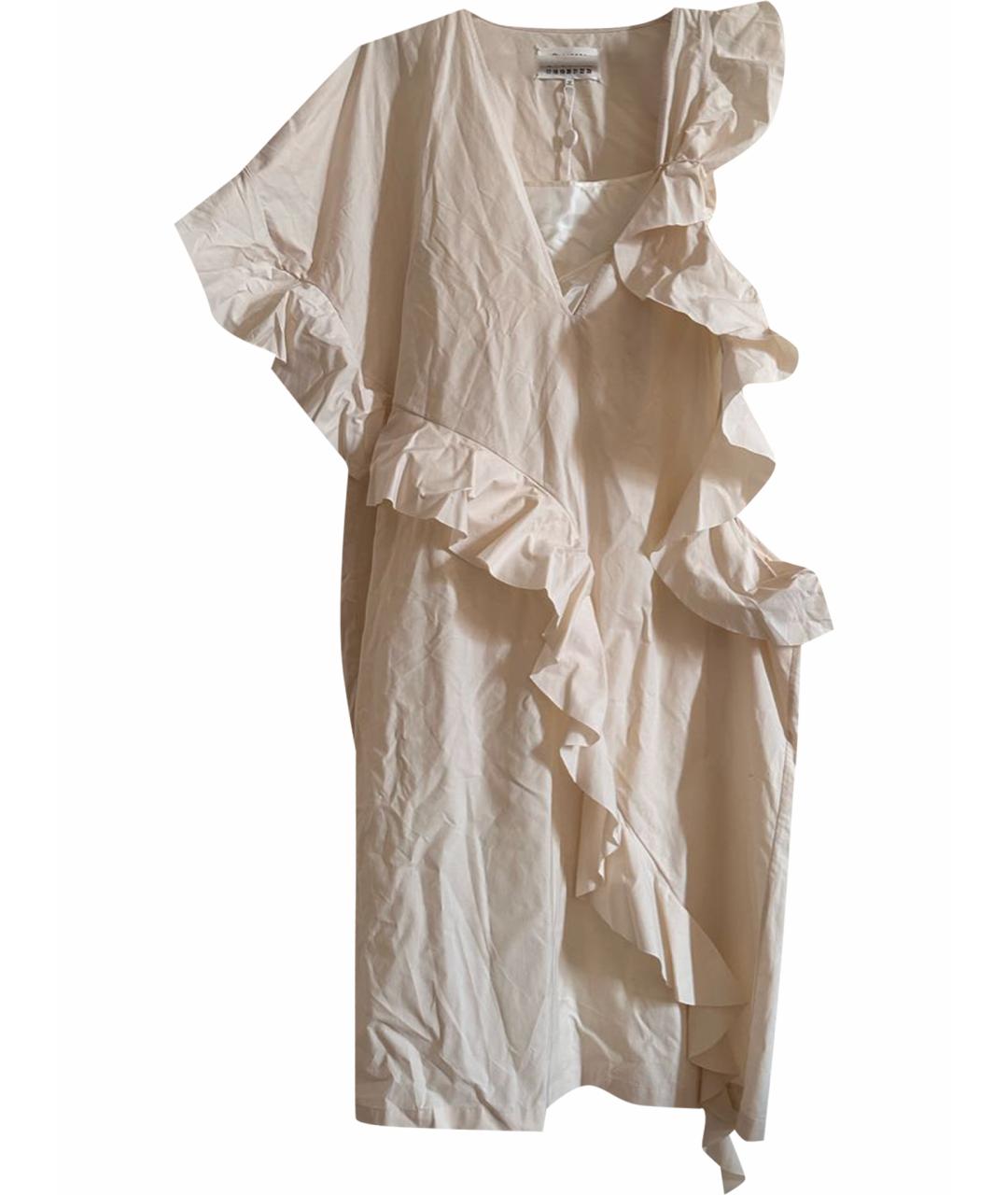 MAISON MARGIELA Бежевое вискозное повседневное платье, фото 1