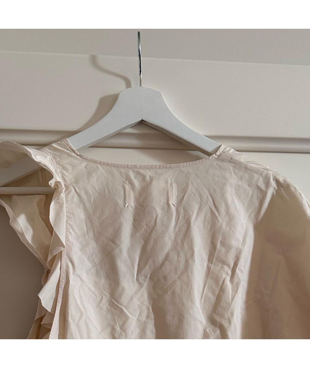MAISON MARGIELA Бежевое вискозное повседневное платье, фото 8