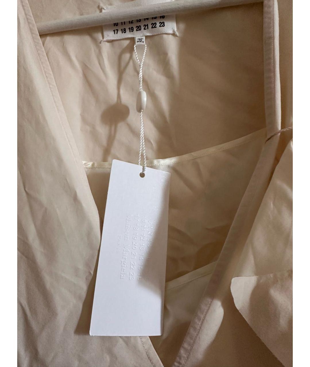 MAISON MARGIELA Бежевое вискозное повседневное платье, фото 4