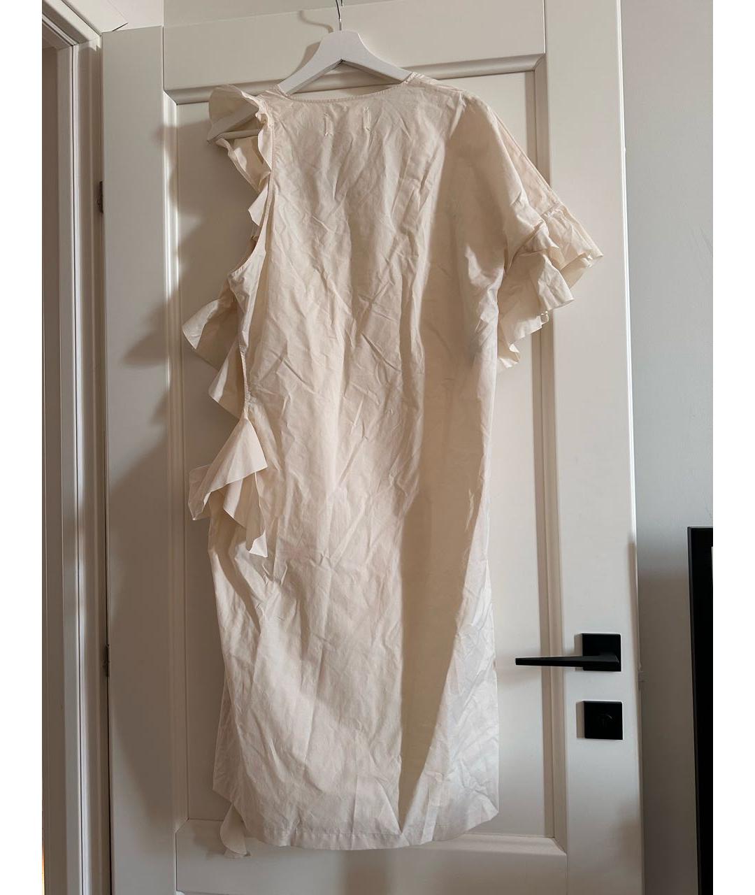 MAISON MARGIELA Бежевое вискозное повседневное платье, фото 7