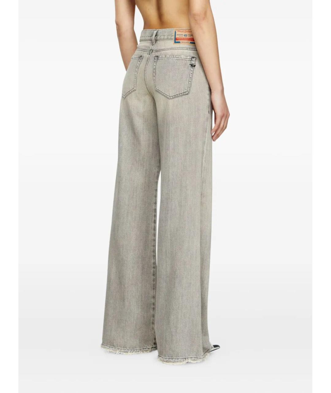 DIESEL Серые хлопковые прямые джинсы, фото 4