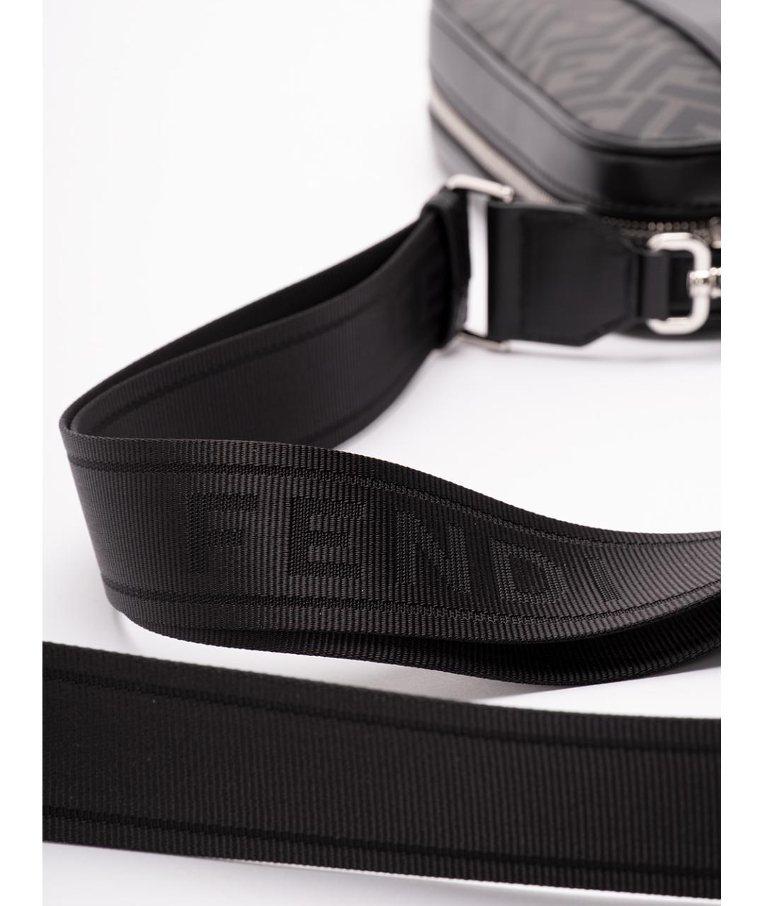 FENDI Черная кожаная сумка на плечо, фото 4