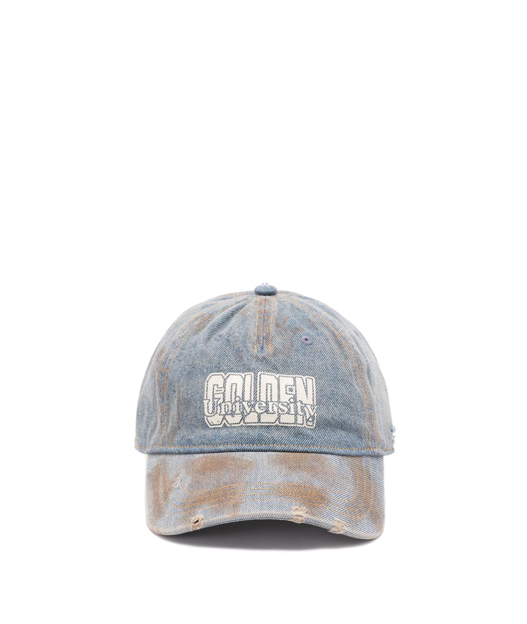 GOLDEN GOOSE DELUXE BRAND Голубая хлопковая кепка/бейсболка, фото 1