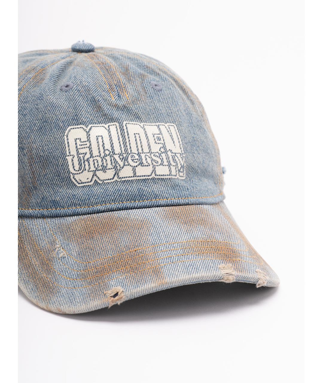 GOLDEN GOOSE DELUXE BRAND Голубая хлопковая кепка/бейсболка, фото 3