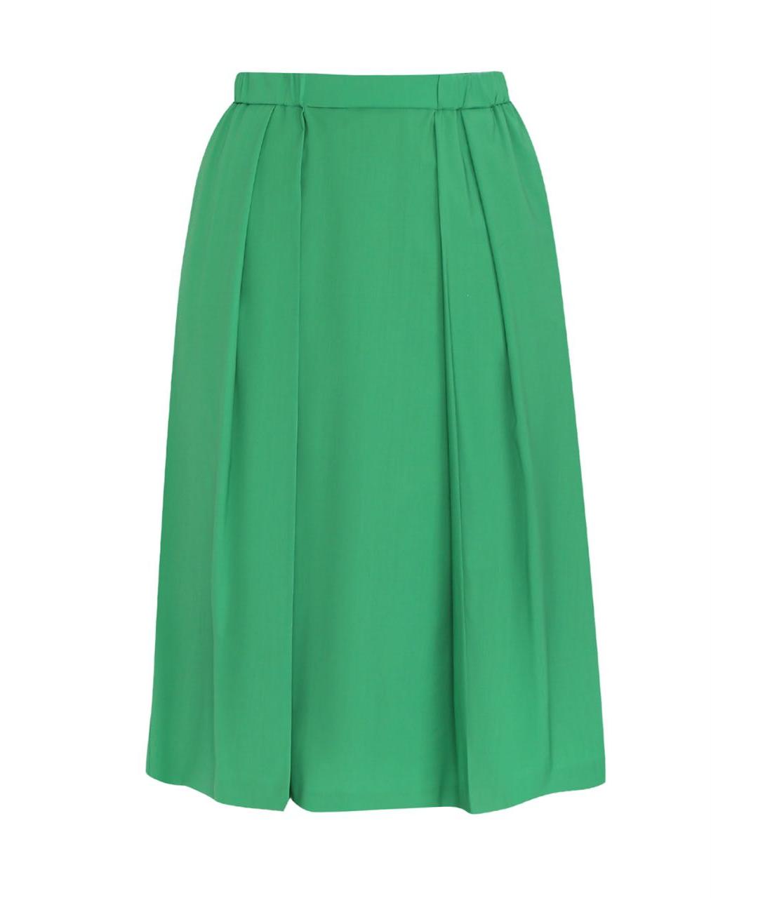 MAX MARA Зеленая шерстяная юбка макси, фото 1