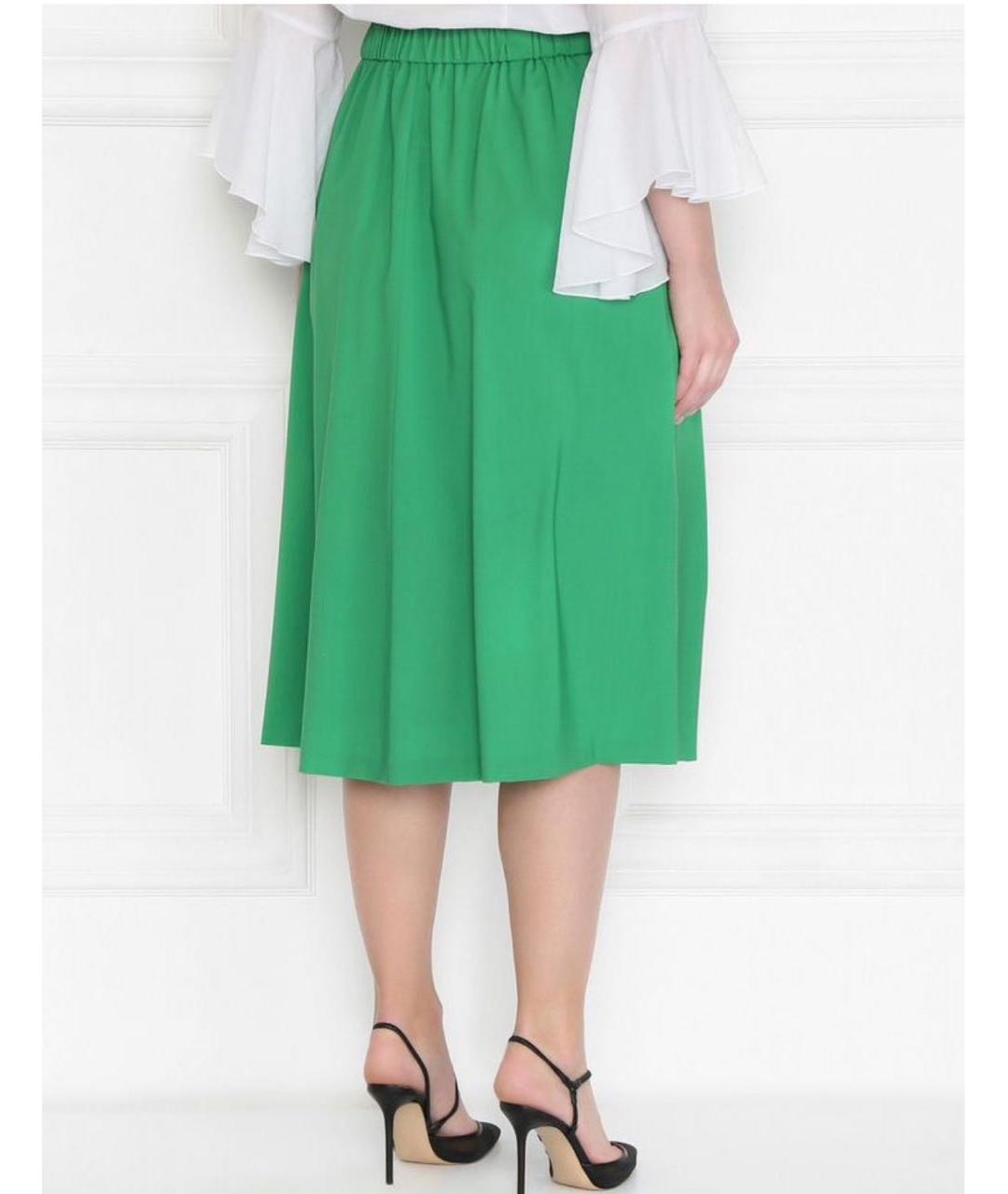 MAX MARA Зеленая шерстяная юбка макси, фото 2