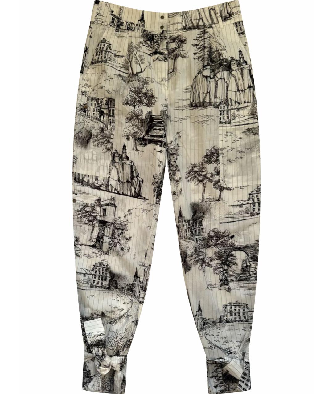 'S MAX MARA Мульти хлопко-эластановые прямые брюки, фото 1