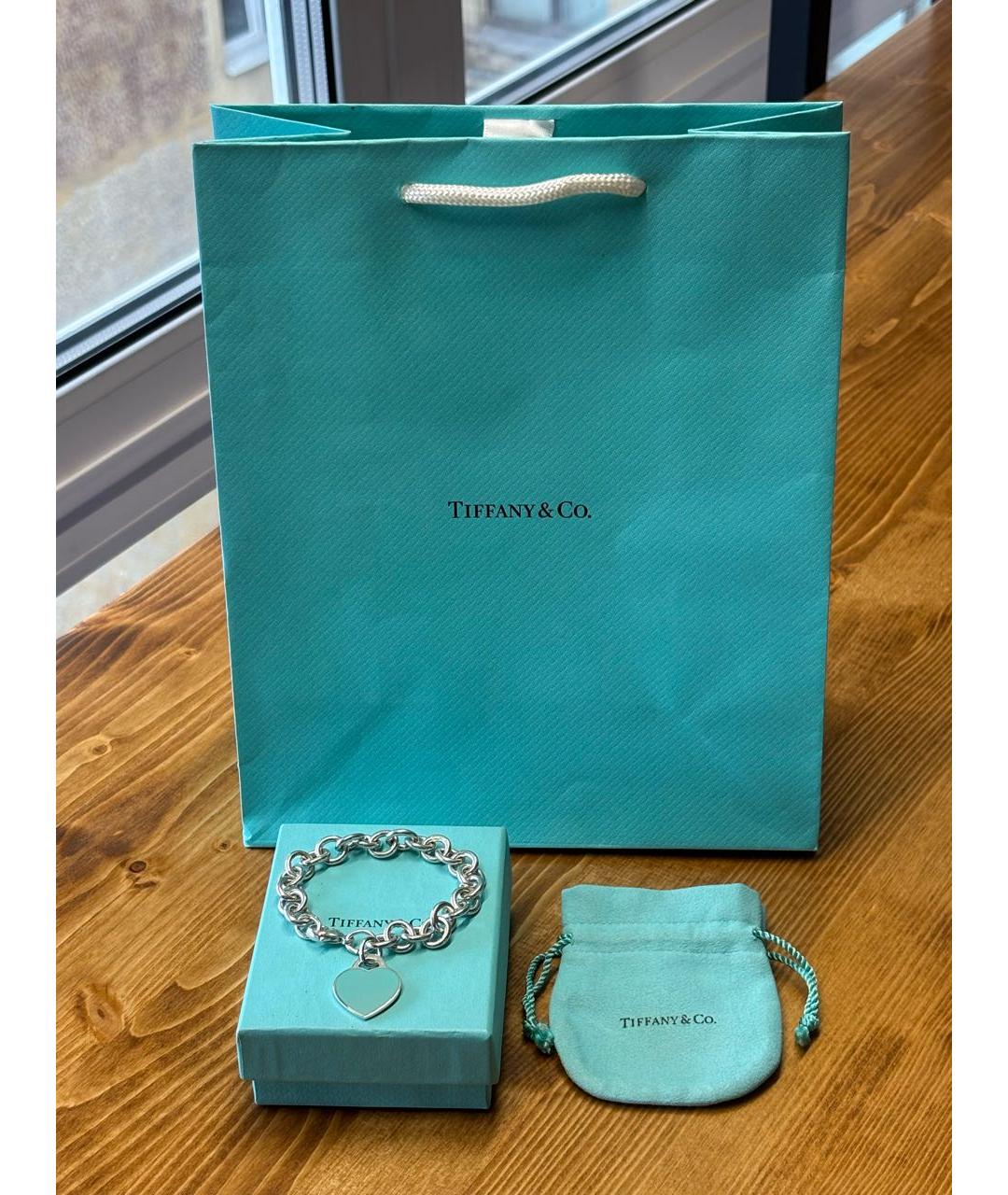 TIFFANY&CO Белый серебряный браслет, фото 2