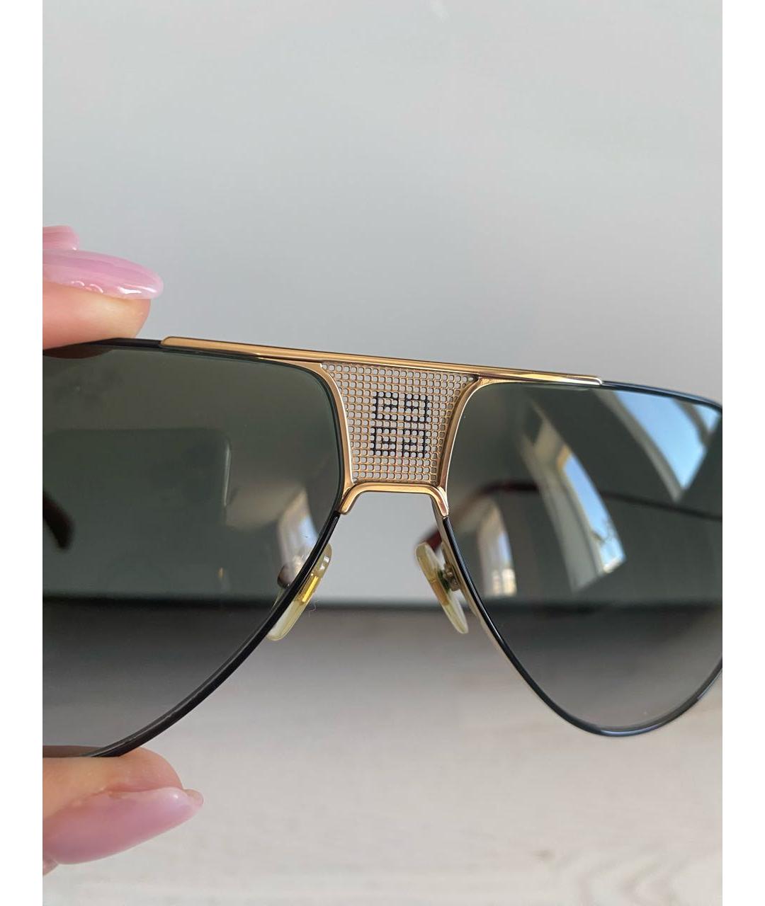GIVENCHY Золотые металлические солнцезащитные очки, фото 6