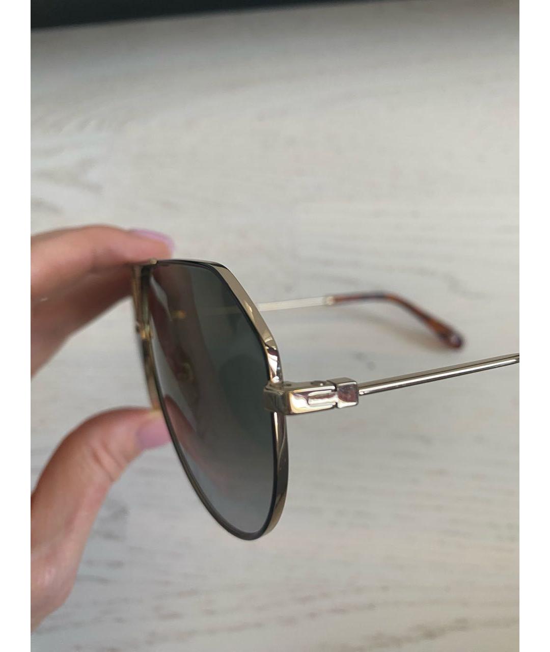 GIVENCHY Золотые металлические солнцезащитные очки, фото 5