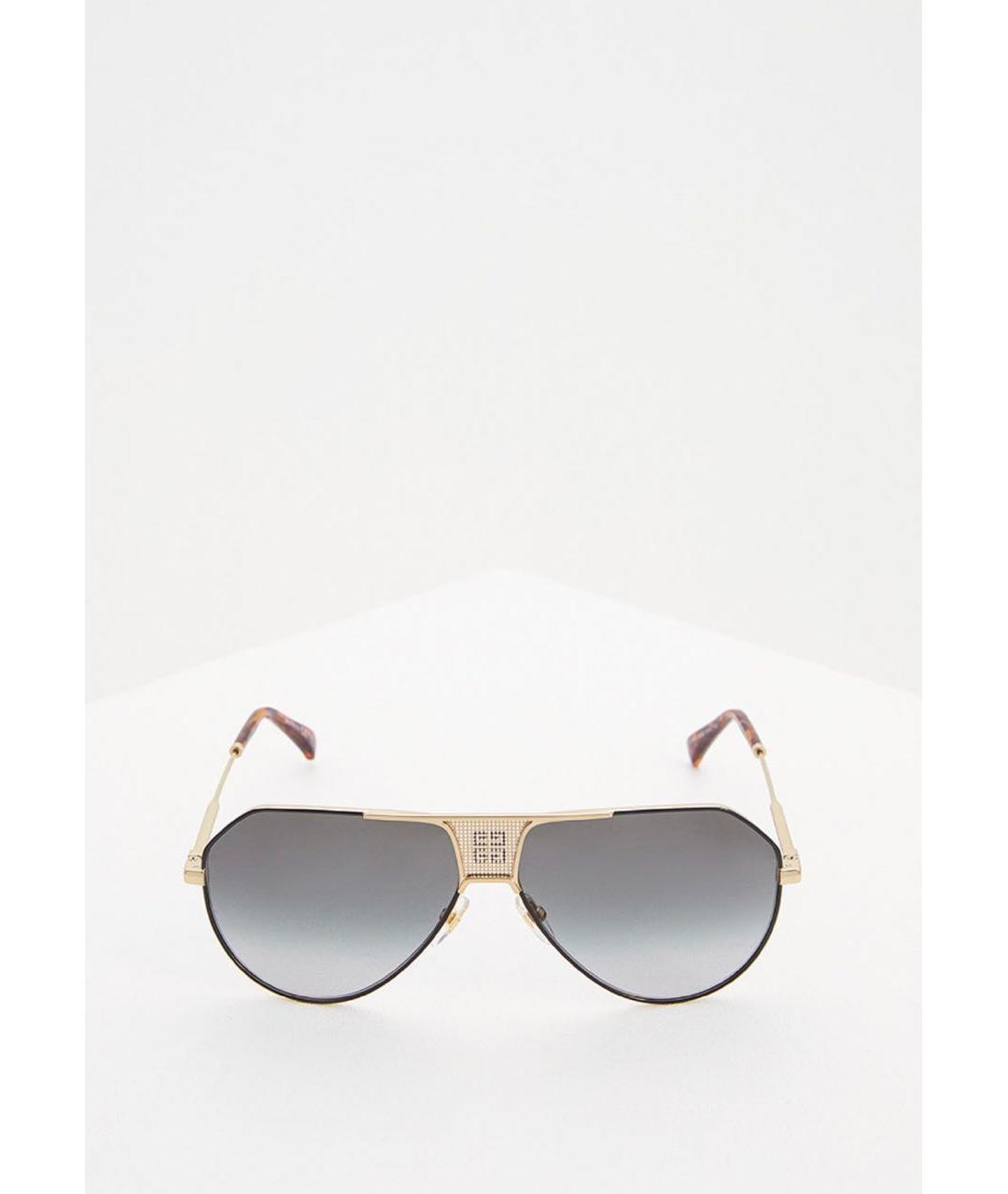 GIVENCHY Золотые металлические солнцезащитные очки, фото 9