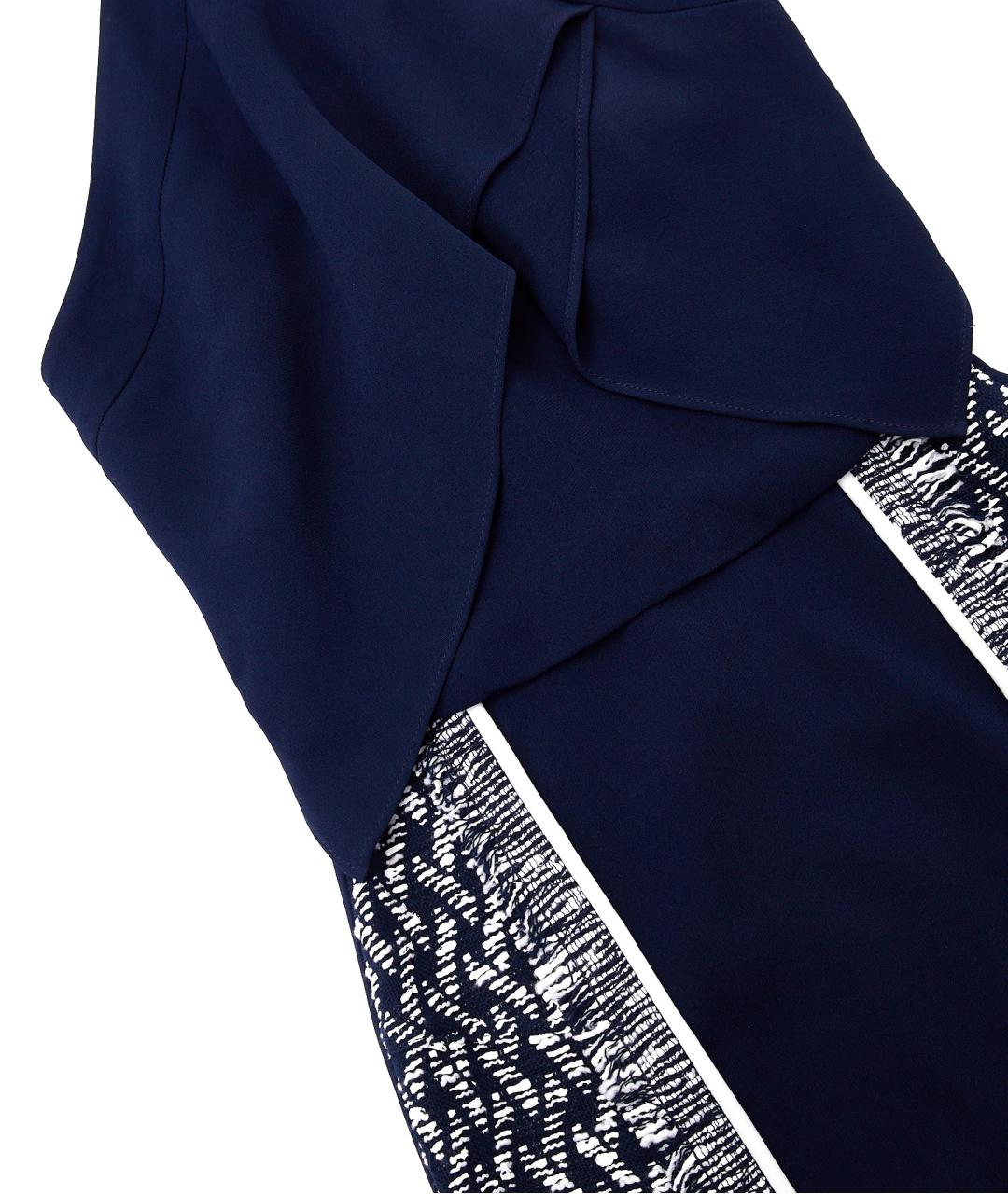 ROLAND MOURET Темно-синее повседневное платье, фото 5