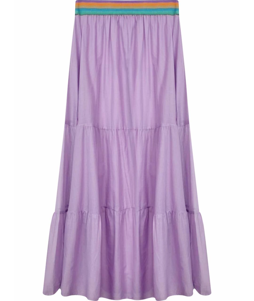 MAX MARA Фиолетовая хлопковая юбка макси, фото 1
