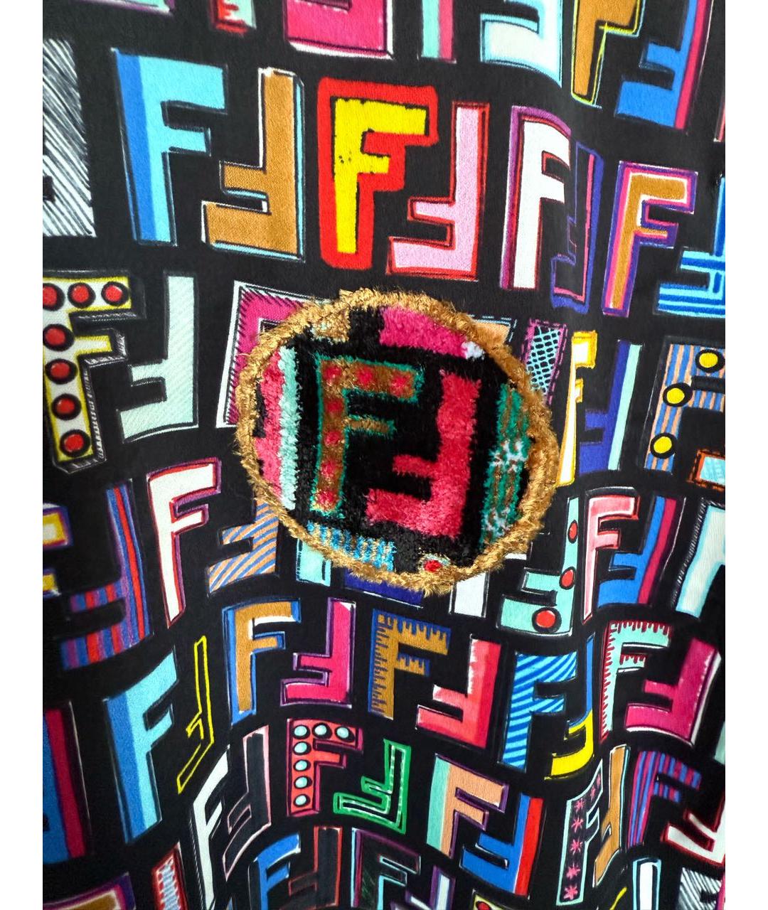 FENDI Мульти вискозная футболка, фото 8