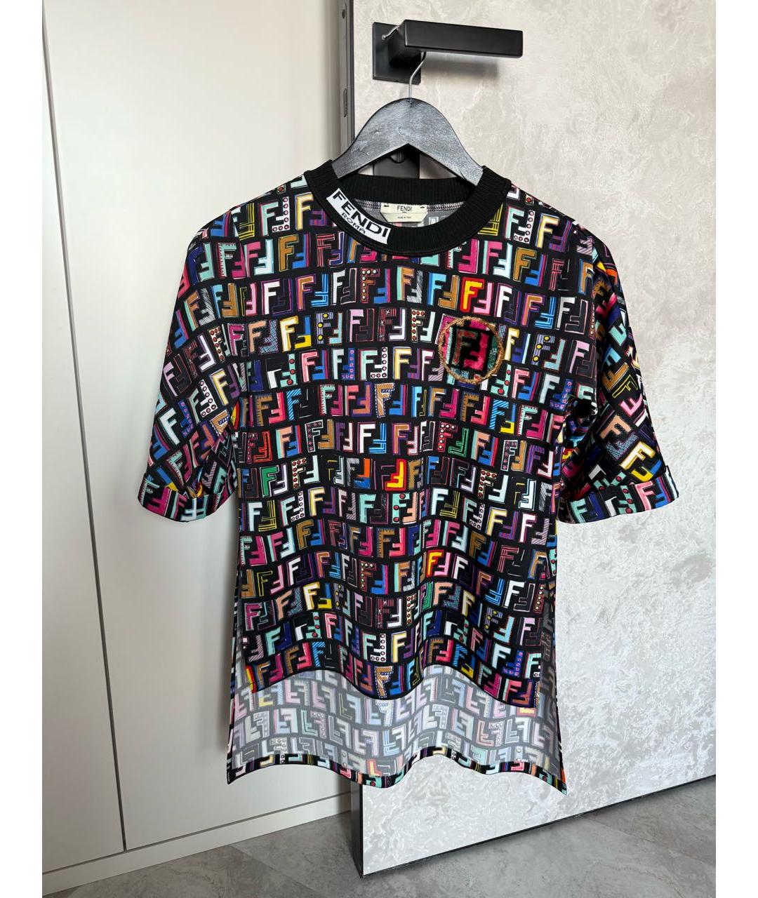 FENDI Мульти вискозная футболка, фото 9