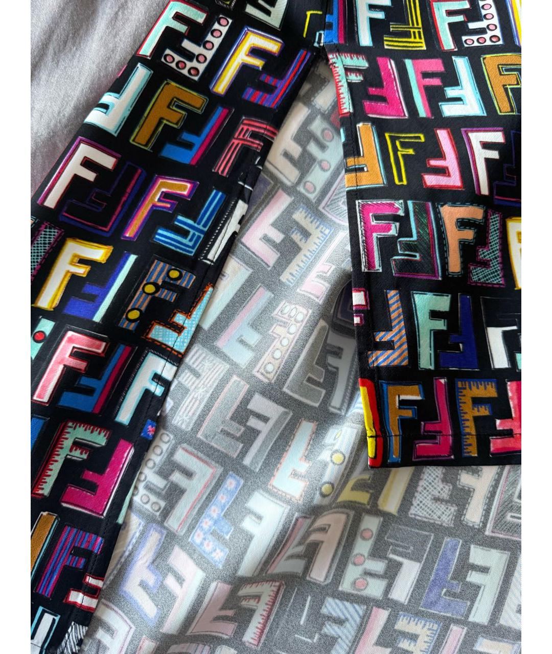 FENDI Мульти вискозная футболка, фото 4