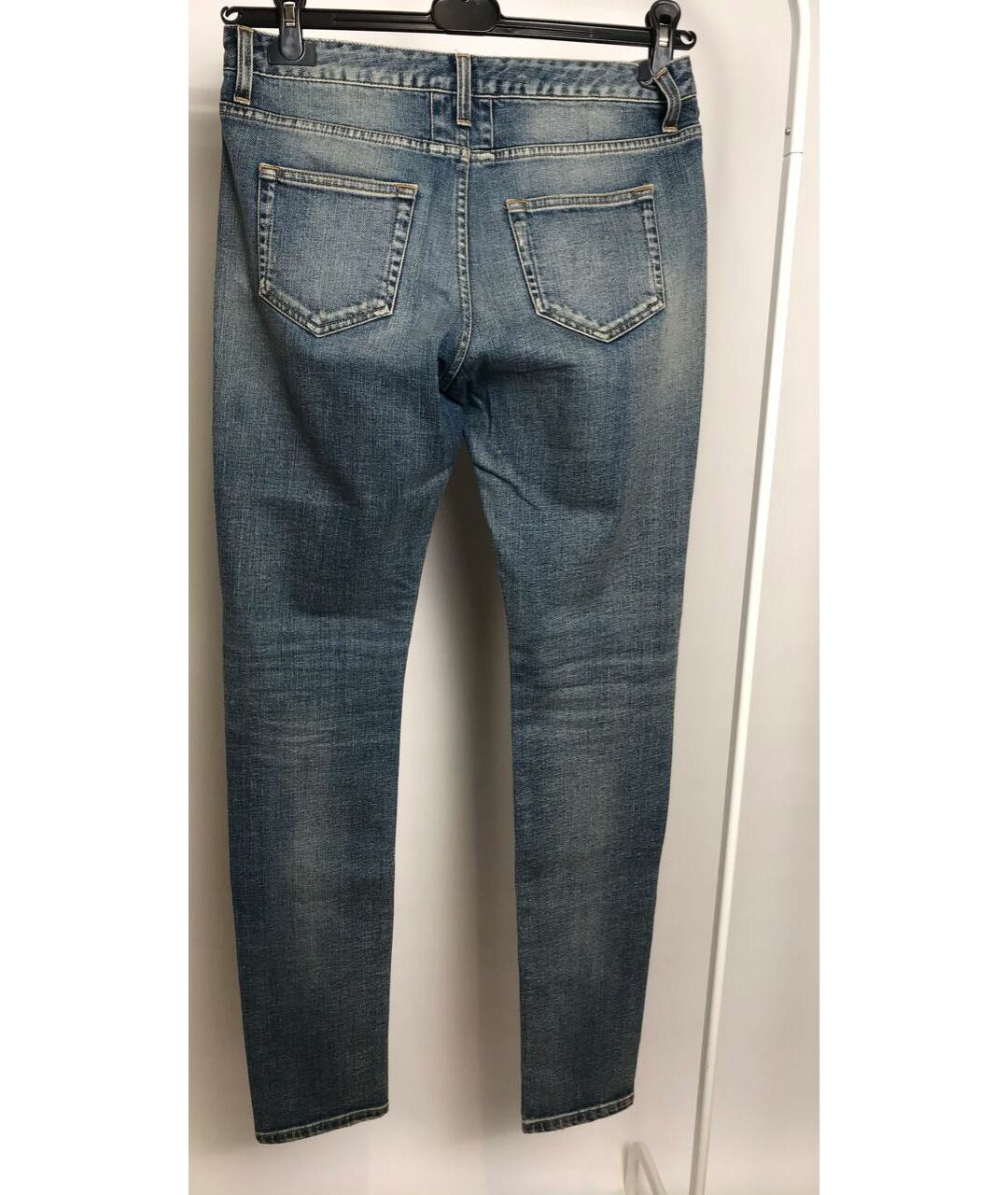SAINT LAURENT Синие хлопковые джинсы слим, фото 2