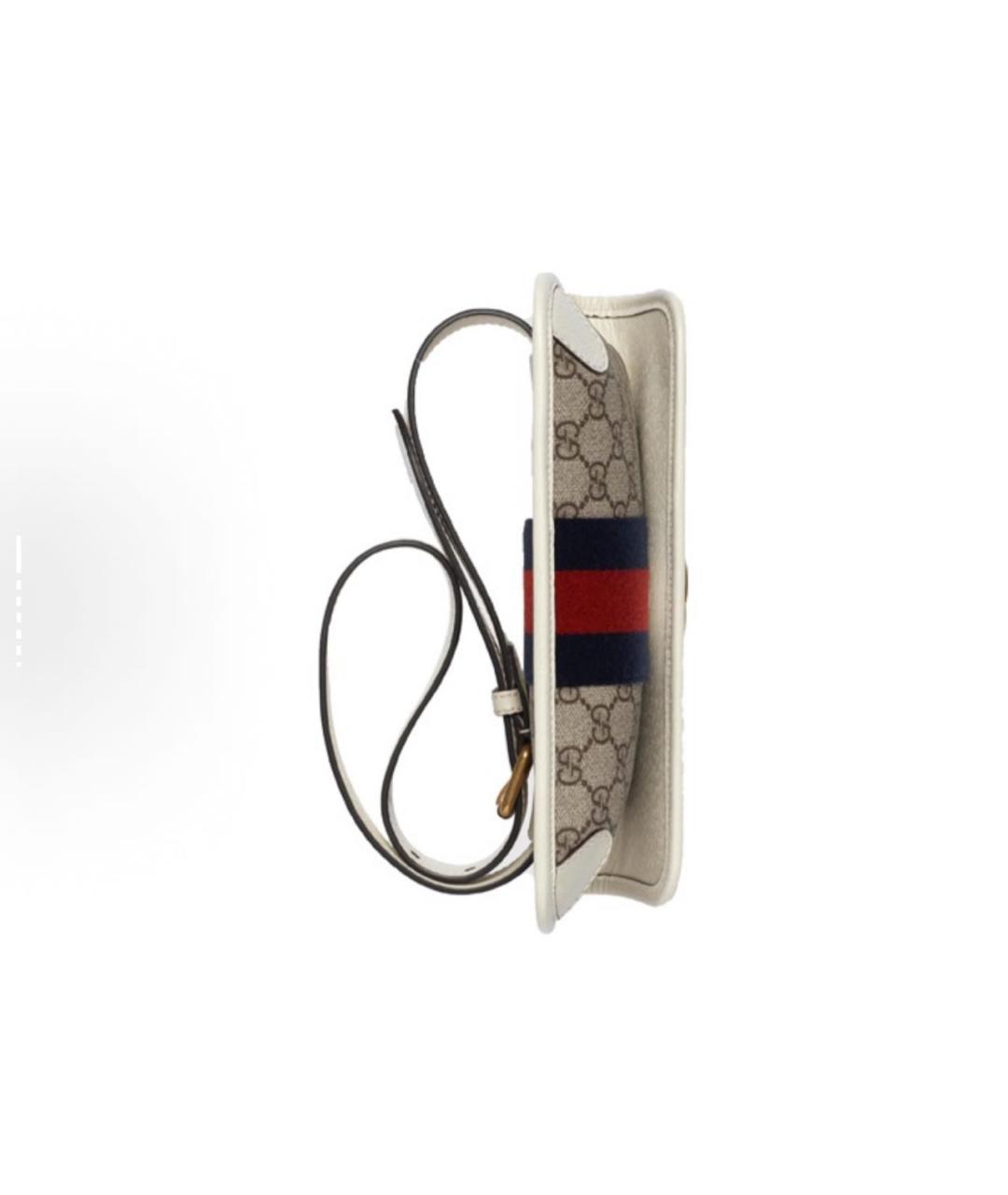 GUCCI Бежевая тканевая поясная сумка, фото 7