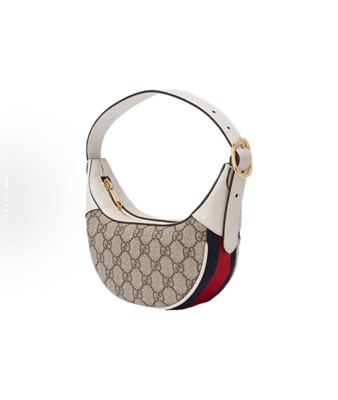 GUCCI Бежевая тканевая сумка через плечо, фото 2