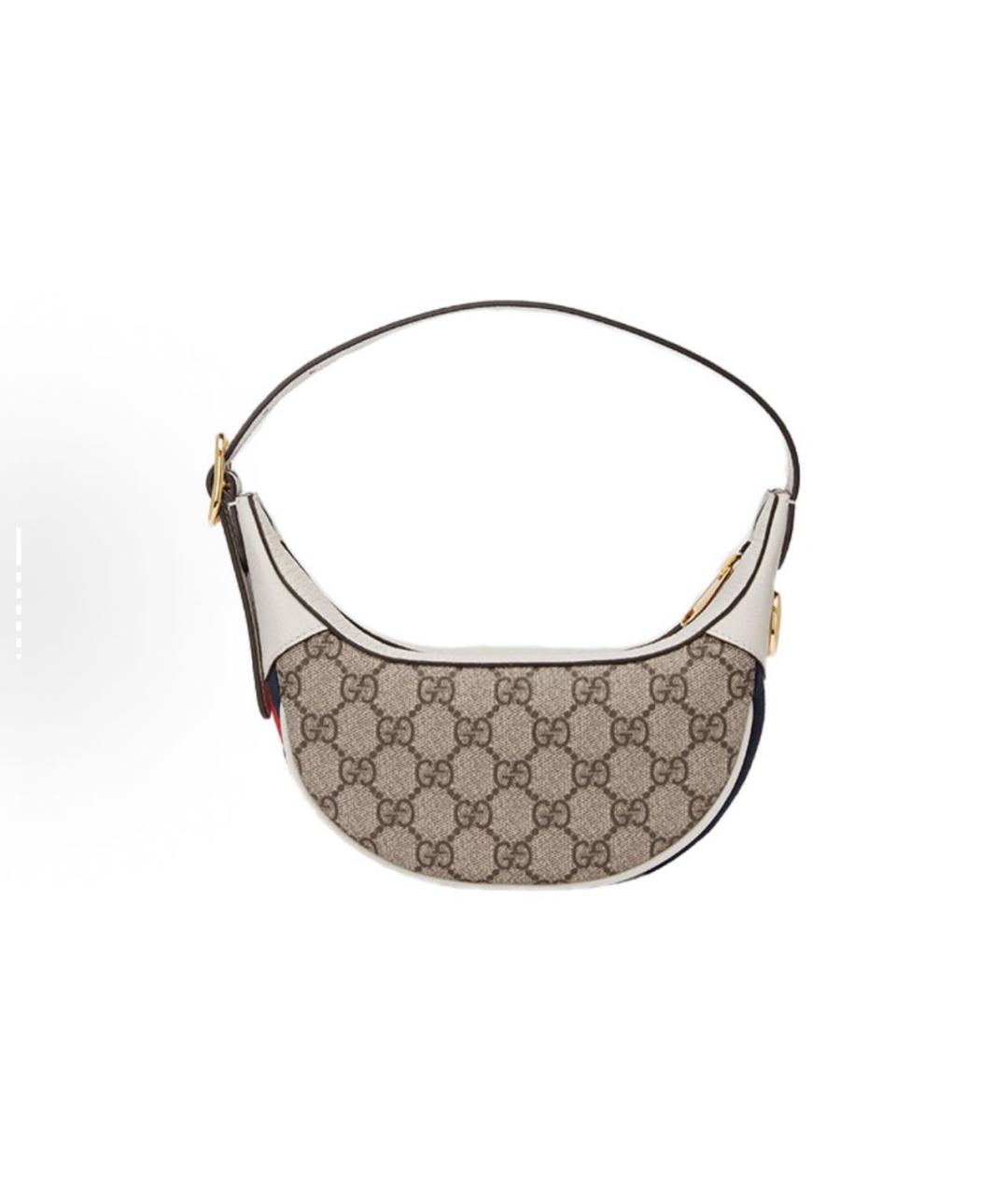 GUCCI Бежевая тканевая сумка через плечо, фото 3