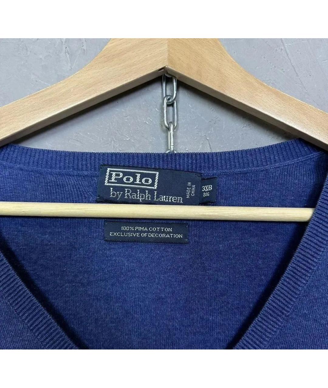 POLO RALPH LAUREN Синий хлопковый жилет, фото 5
