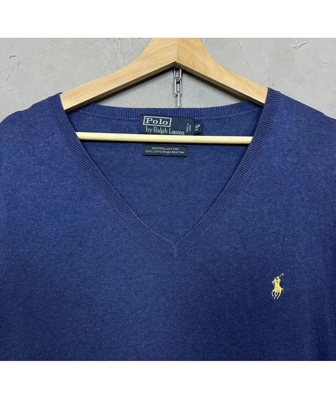 POLO RALPH LAUREN Синий хлопковый жилет, фото 2