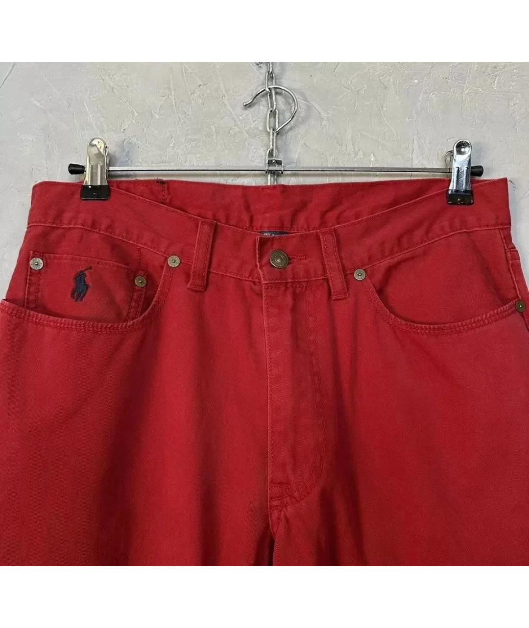 POLO RALPH LAUREN Красные хлопковые брюки чинос, фото 5