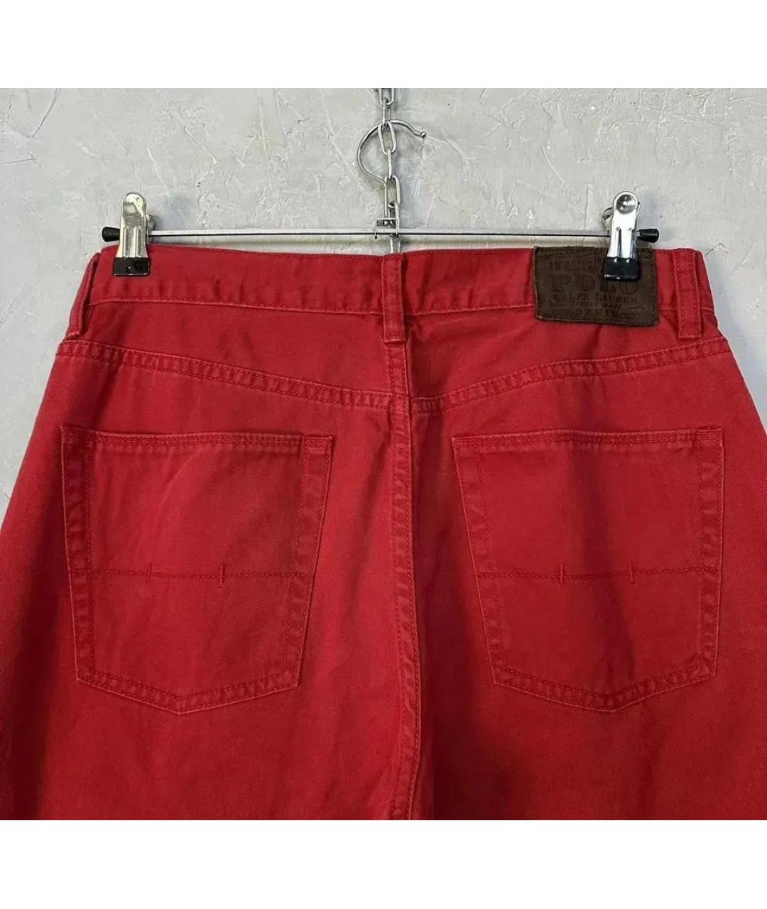 POLO RALPH LAUREN Красные хлопковые брюки чинос, фото 3