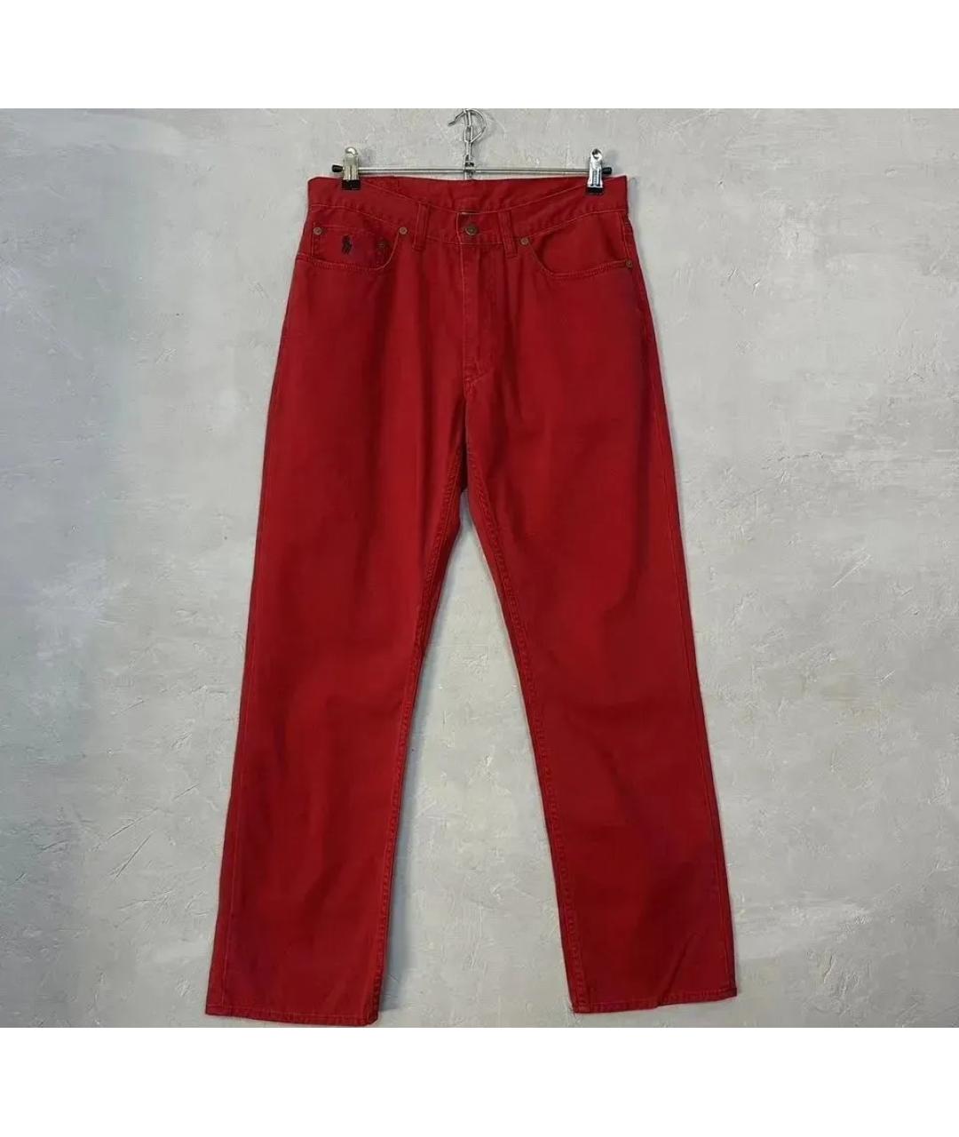 POLO RALPH LAUREN Красные хлопковые брюки чинос, фото 10
