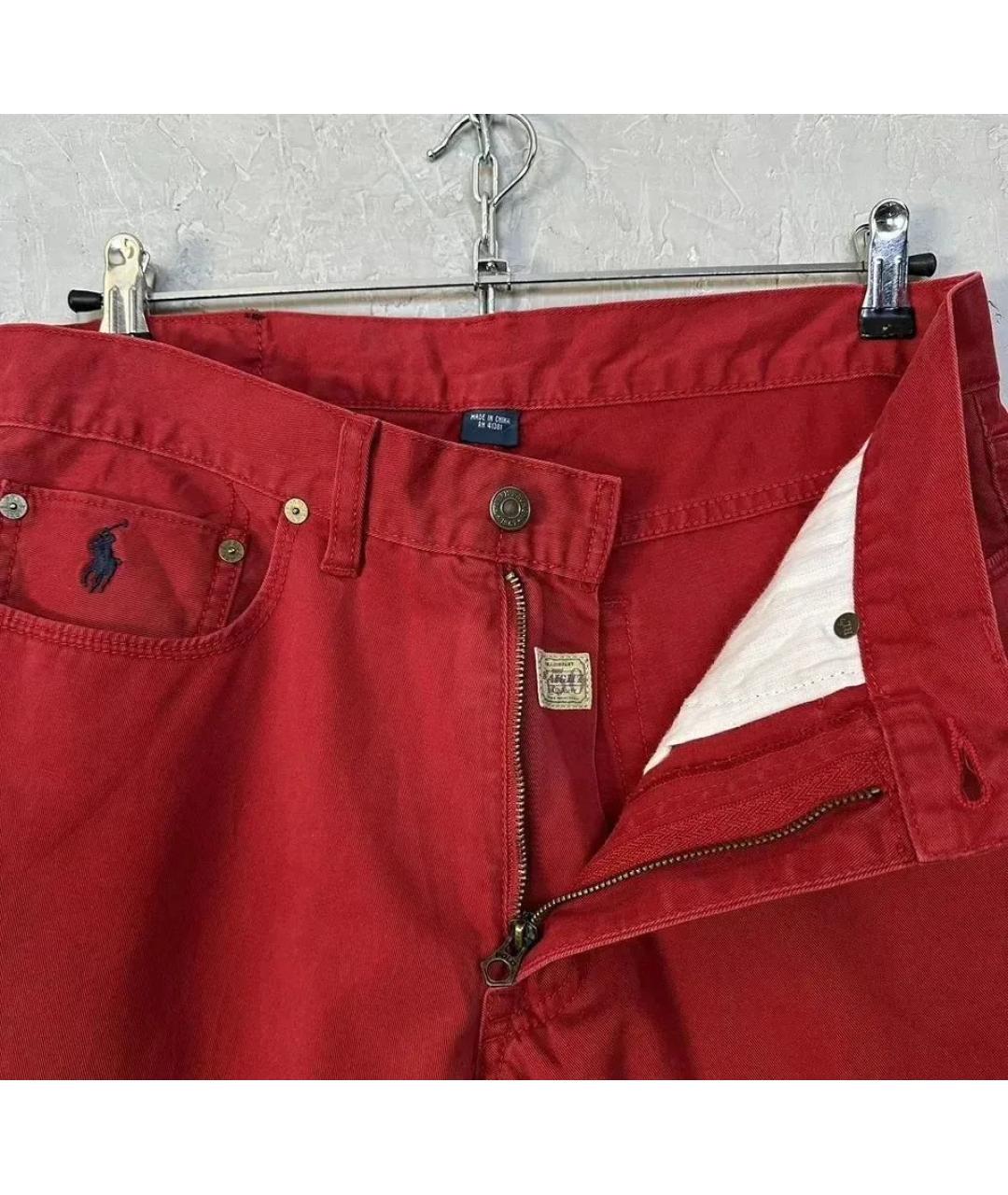 POLO RALPH LAUREN Красные хлопковые брюки чинос, фото 7
