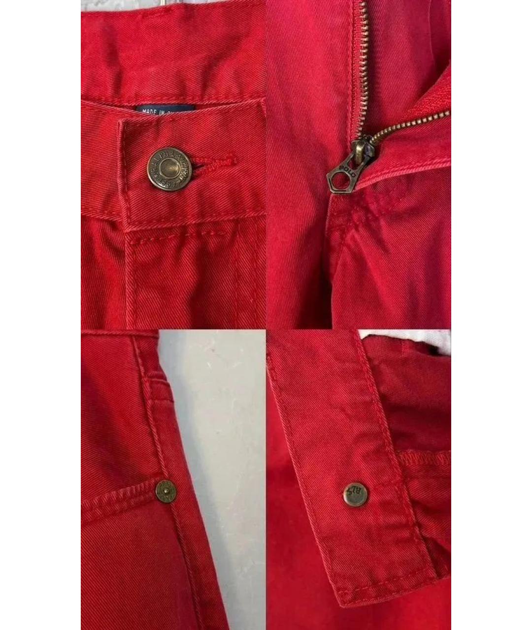 POLO RALPH LAUREN Красные хлопковые брюки чинос, фото 8