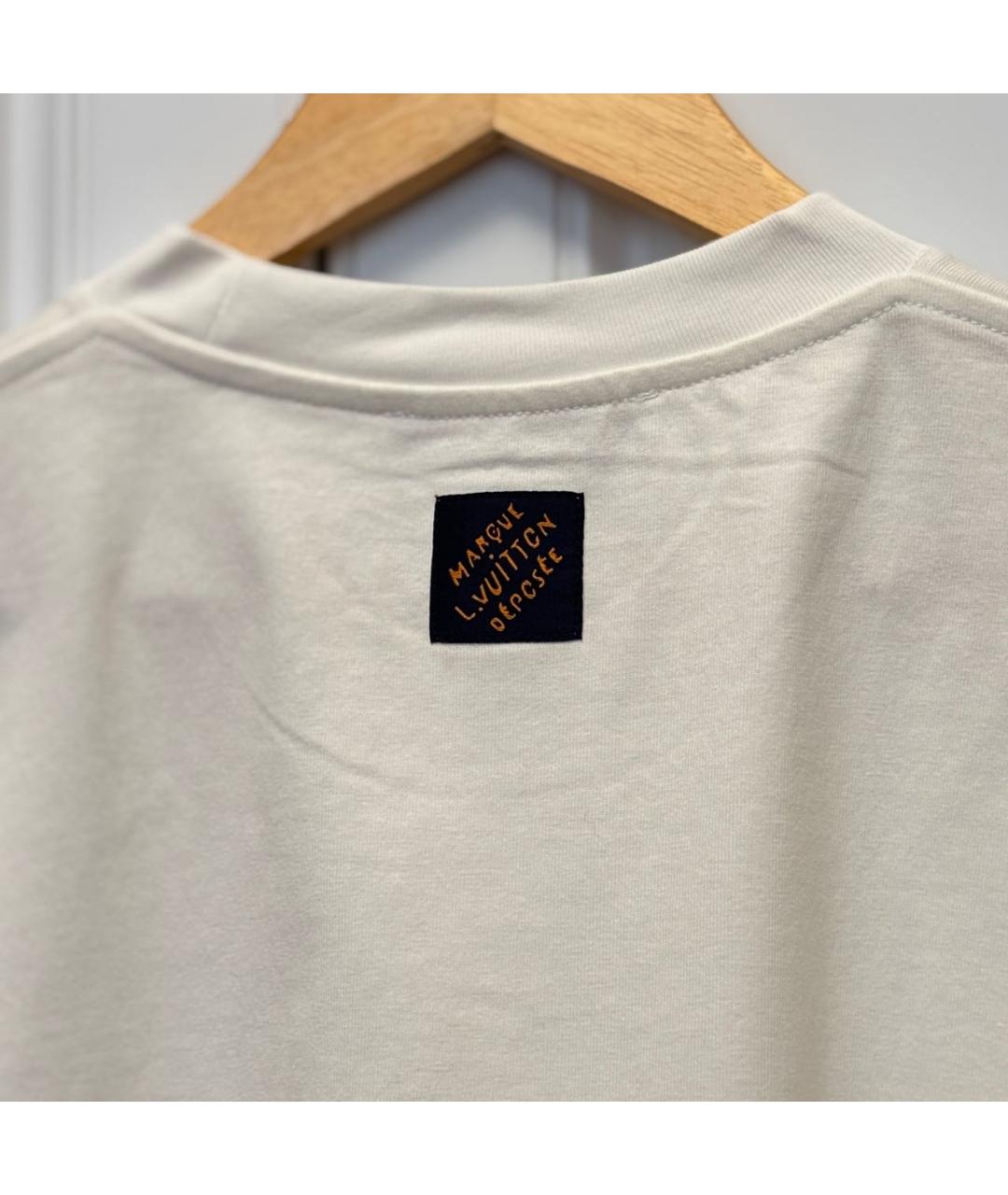LOUIS VUITTON Белая хлопковая футболка, фото 3