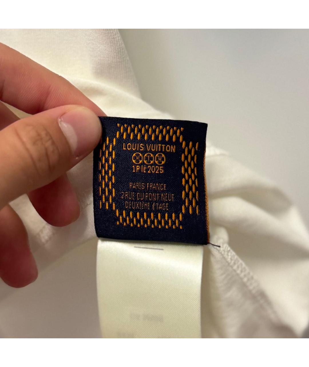 LOUIS VUITTON Белая хлопковая футболка, фото 5