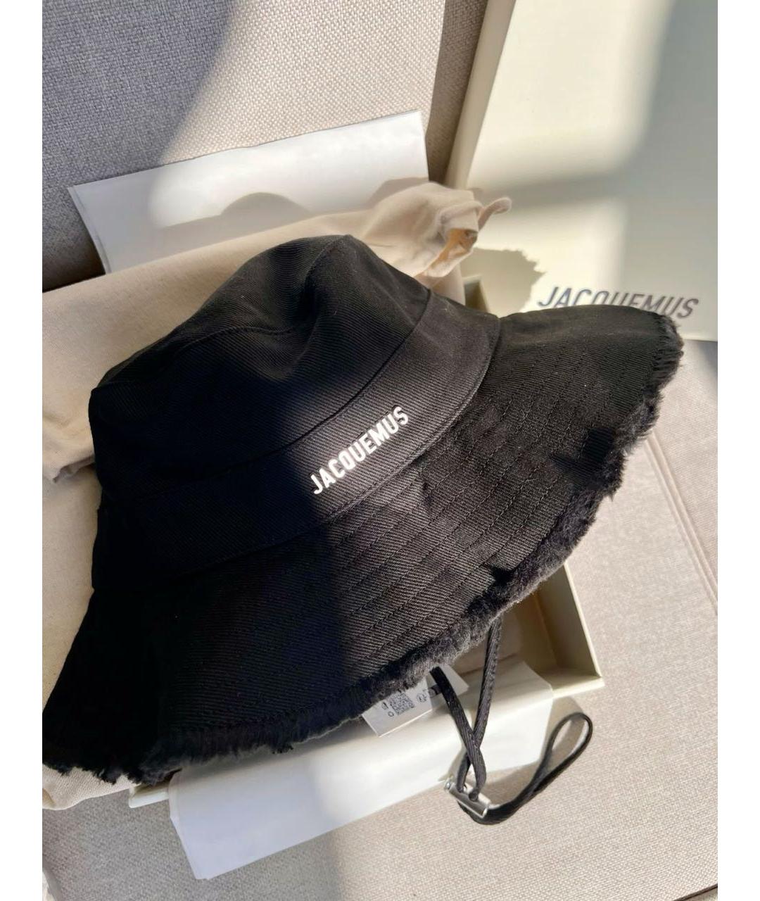 JACQUEMUS Черная хлопковая шляпа, фото 3