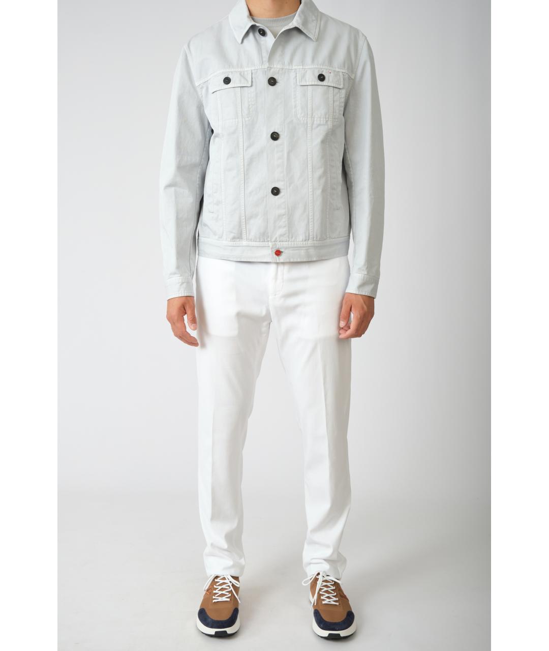 KITON Серая хлопковая куртка, фото 6