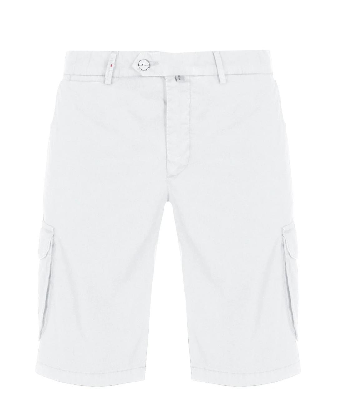 KITON Белые льняные шорты, фото 1