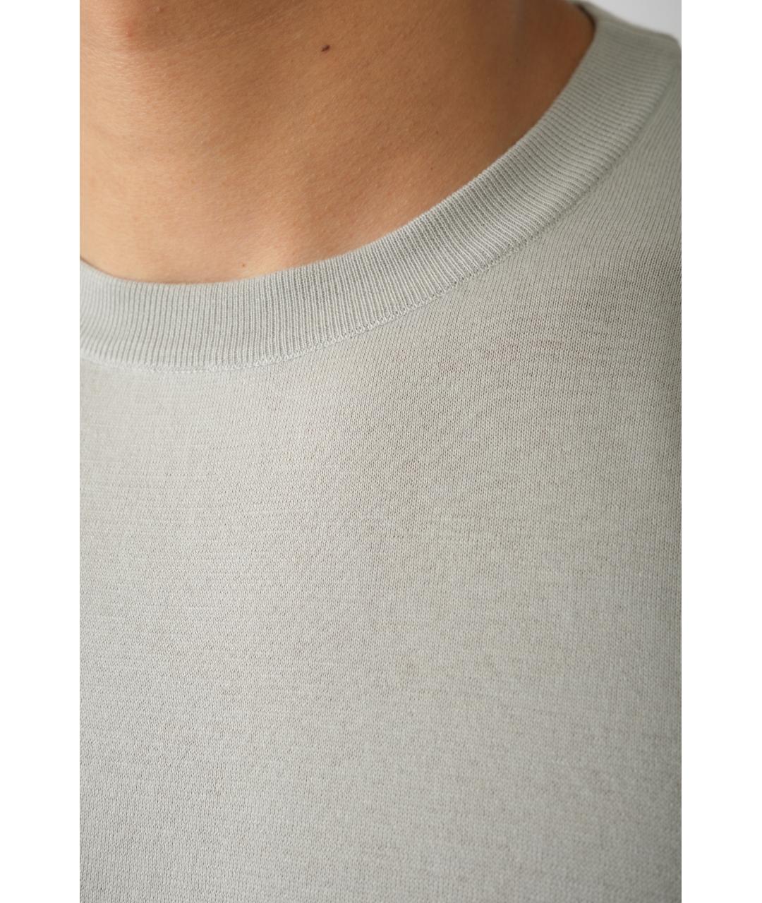 KITON Серая хлопковая футболка, фото 3