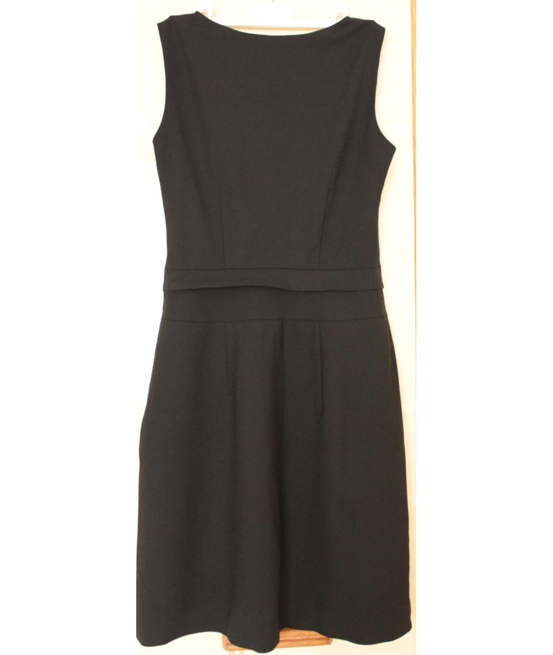 HUGO BOSS Черное шерстяное коктейльное платье, фото 8