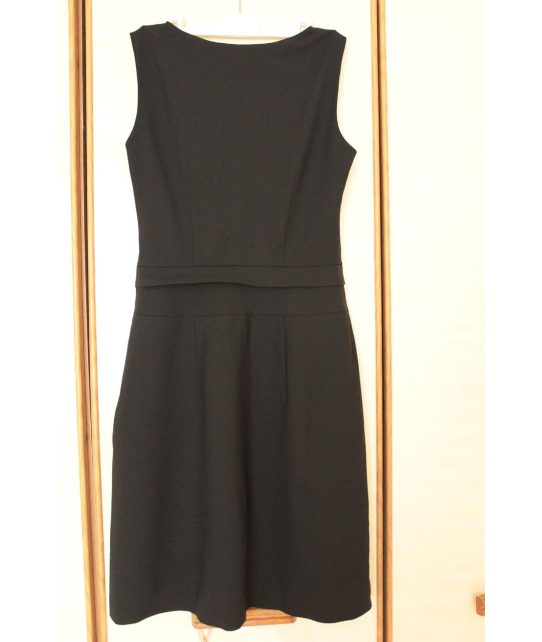 HUGO BOSS Черное шерстяное коктейльное платье, фото 2